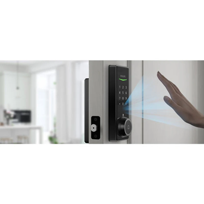 Serrure intelligente à pêne dormant Wi-Fi à reconnaissance de la paume série 5000 de Philips