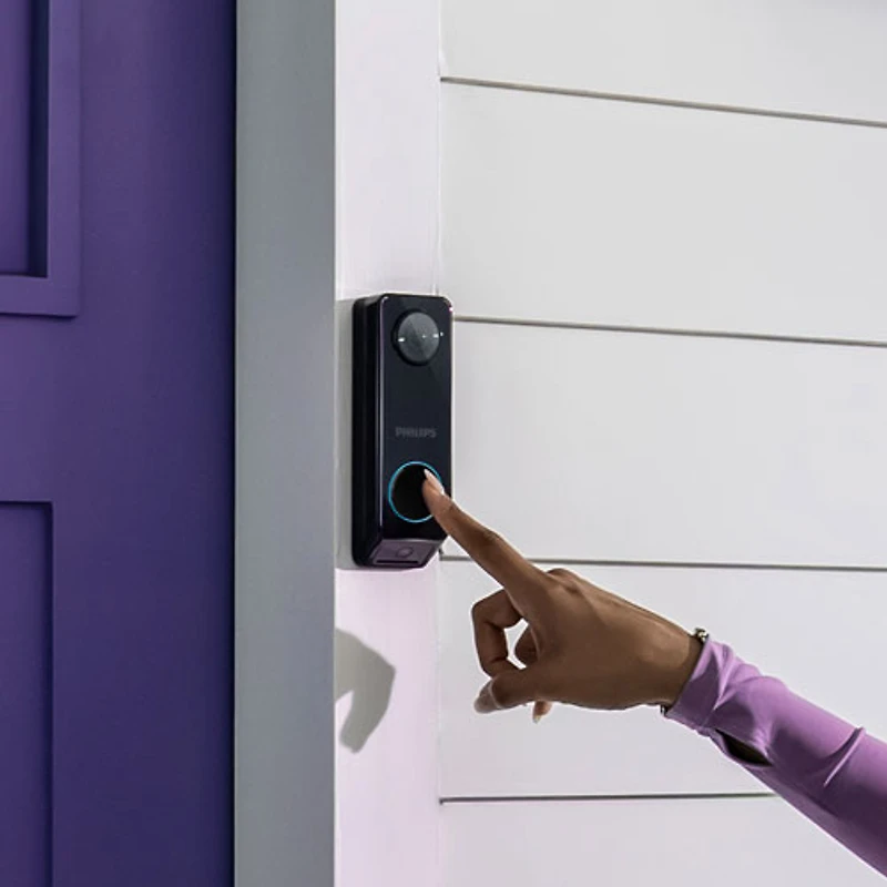Philips 7000 Series Wire-Free 2K Dual-Cam Video Doorbell - Black
