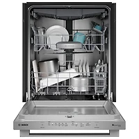 Bosch 800-Series 24" 42dB Built-In Dishwasher w/ Stainless Steel Tub & Third Rack (SHX78DM5N) - Stainless