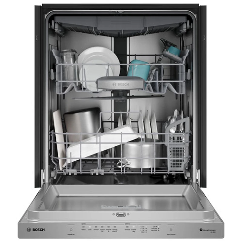 Bosch 800-Series 24" 42dB Built-In Dishwasher w/ Stainless Steel Tub & Third Rack (SHP78DM5N) - Stainless