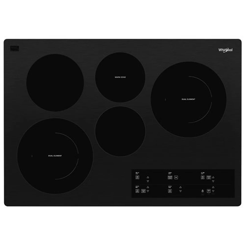 Boîte ouverte - Surface de cuisson électrique de 30 po à 5 éléments de Whirlpool (WCE97US0KB) - Noir