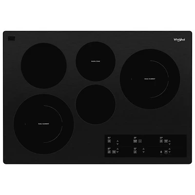 Boîte ouverte - Surface de cuisson électrique de 30 po à 5 éléments de Whirlpool (WCE97US0KB) - Noir