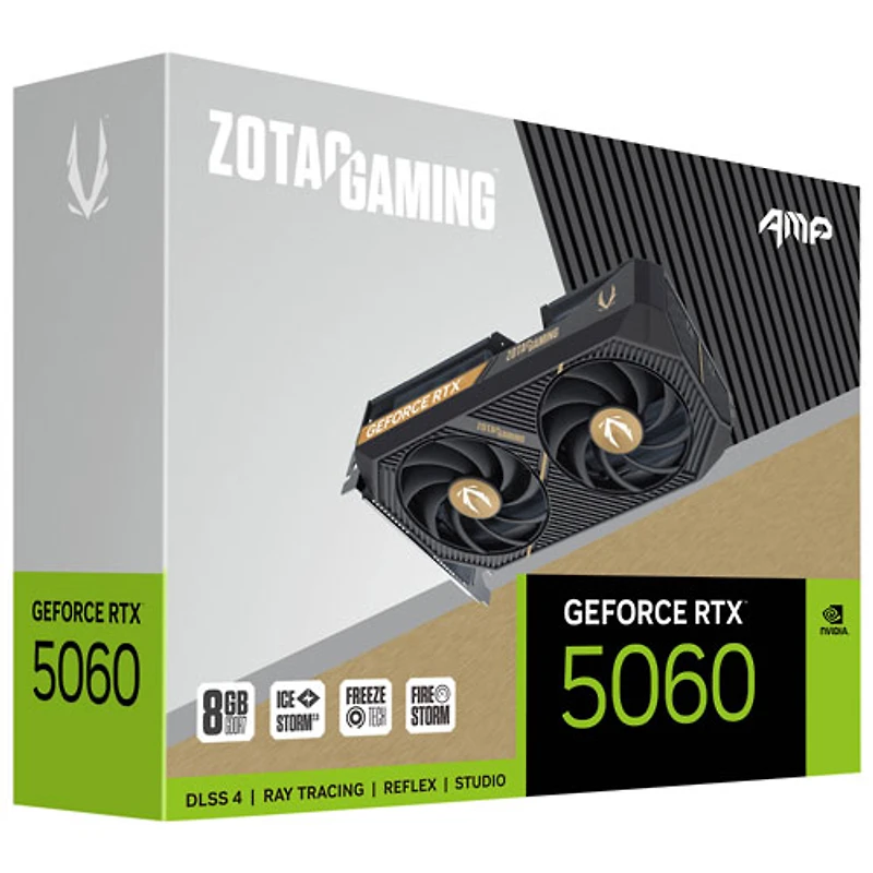 Carte graphique de jeu GeForce RTX 5060 AMP 8 Go GDDR7 de ZOTAC