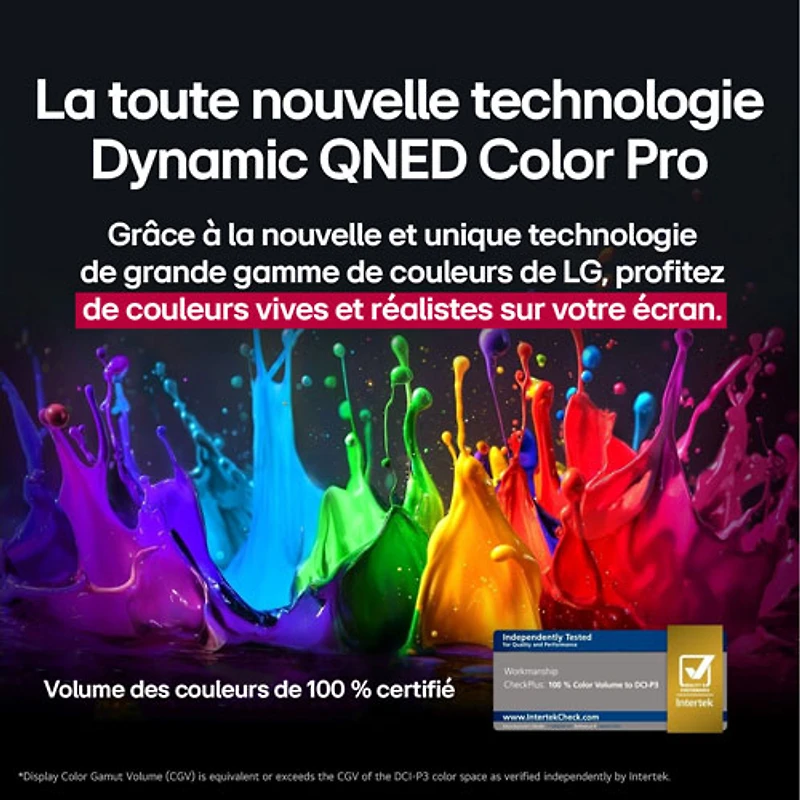 Téléviseur intelligent mini-DEL HDR UHD 4K QNED evo AI QNED92 de 85 po série QNED92 de LG (85QNED92AUA) - 2025