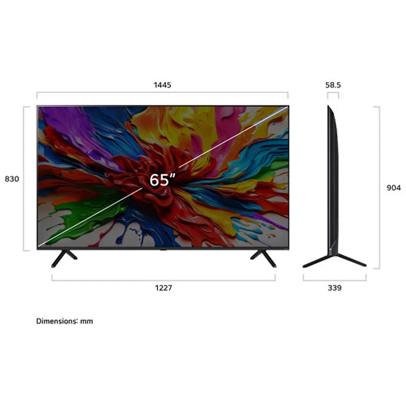 Téléviseur intelligent mini-DEL HDR UHD 4K QNED evo AI QNED92 de 65 po série QNED92 de LG (65QNED92AUA) - 2025