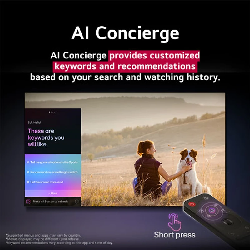 Téléviseur intelligent mini-DEL HDR UHD 4K QNED evo AI QNED92 de 75 po série QNED92 de LG (75QNED92AUA) - 2025