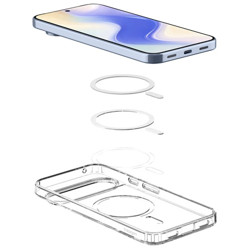 Spigen Crystal Flex Fitted Hard Shell Case with Magnet for Pixel 10/10 Pro - Crystal Clear