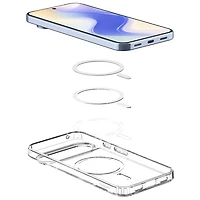 Spigen Crystal Flex Fitted Hard Shell Case with Magnet for Pixel 10/10 Pro - Crystal Clear