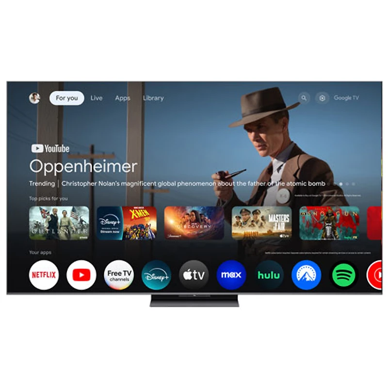 Téléviseur intelligent Google TV HDR mini-DEL UHD 4K de 75 po de la série QM8K de TCL (75QM8K) - 2025
