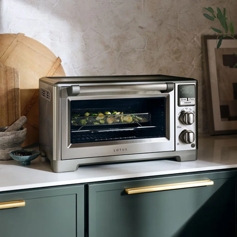 Four grille-pain à convection avec friture à air chaud de Lotus - Acier inoxydable