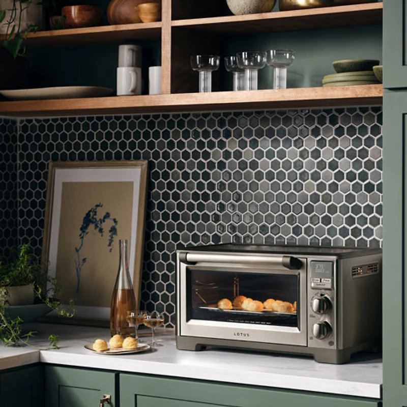 Four grille-pain à convection avec friture à air chaud de Lotus - Acier inoxydable