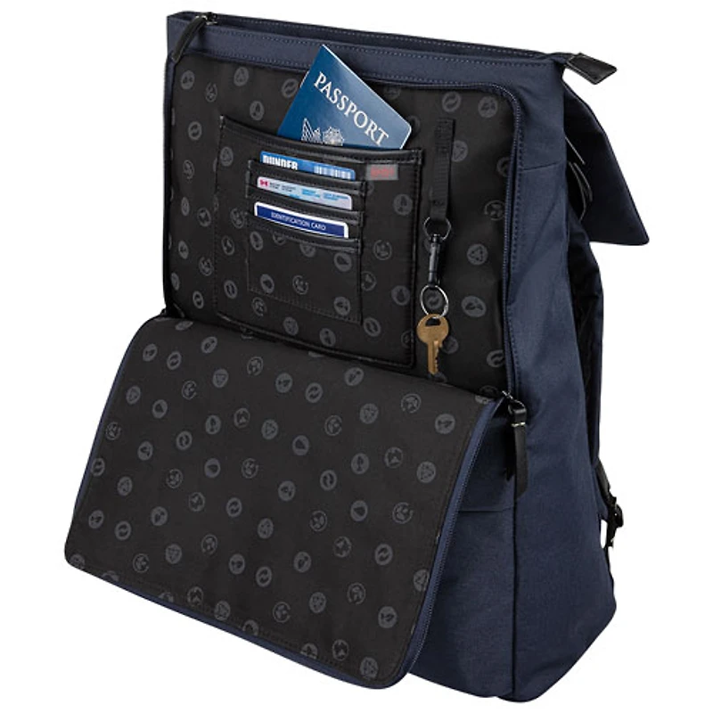 Sac à dos pour portable de 15,6 po Reborn de Bugatti - Bleu marine