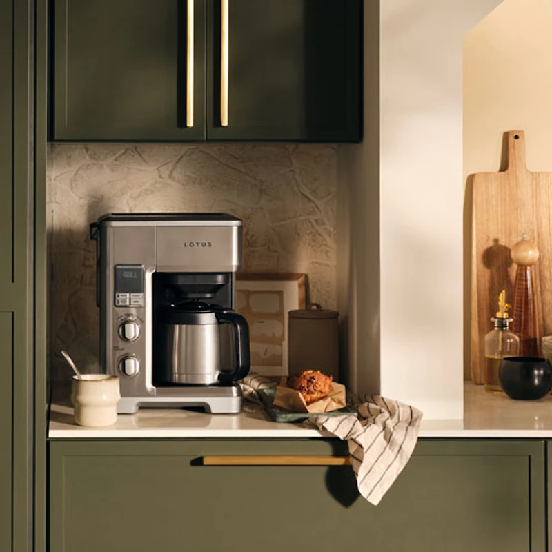 Cafetière à filtre de Lotus - 10 tasses - Acier inoxydable