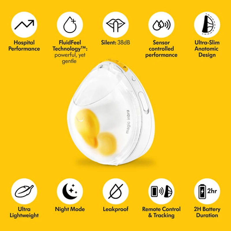 Double tire-lait portable Magic InBra de Medela