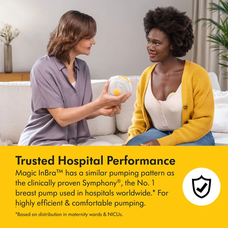 Double tire-lait portable Magic InBra de Medela