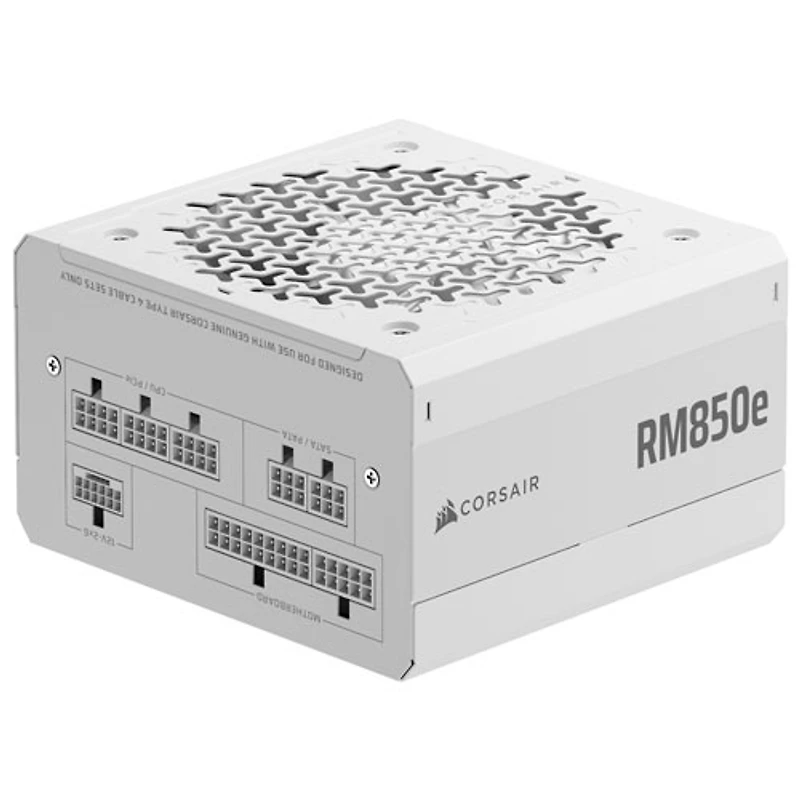 Corsair RM850e 850-Watt ATX 3.1 Fully Modular Power Supply - White