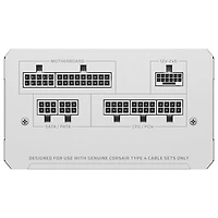 Bloc d'alimentation entièrement modulaire ATX 3.1 de 750 W RM750e de Corsair - Blanc