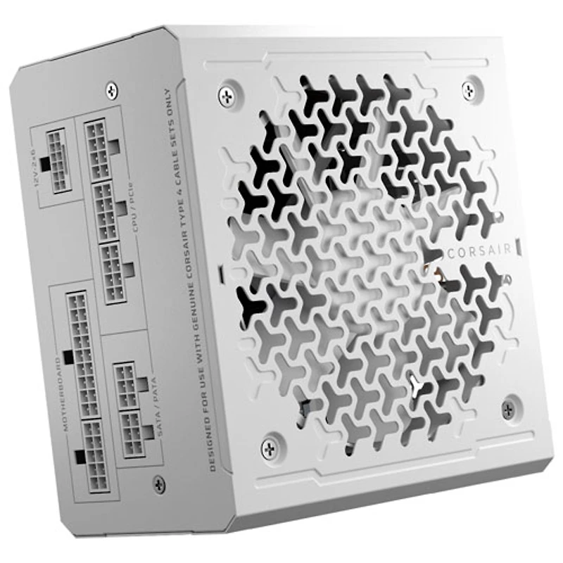 Bloc d'alimentation entièrement modulaire ATX 3.1 de 750 W RM750e de Corsair - Blanc