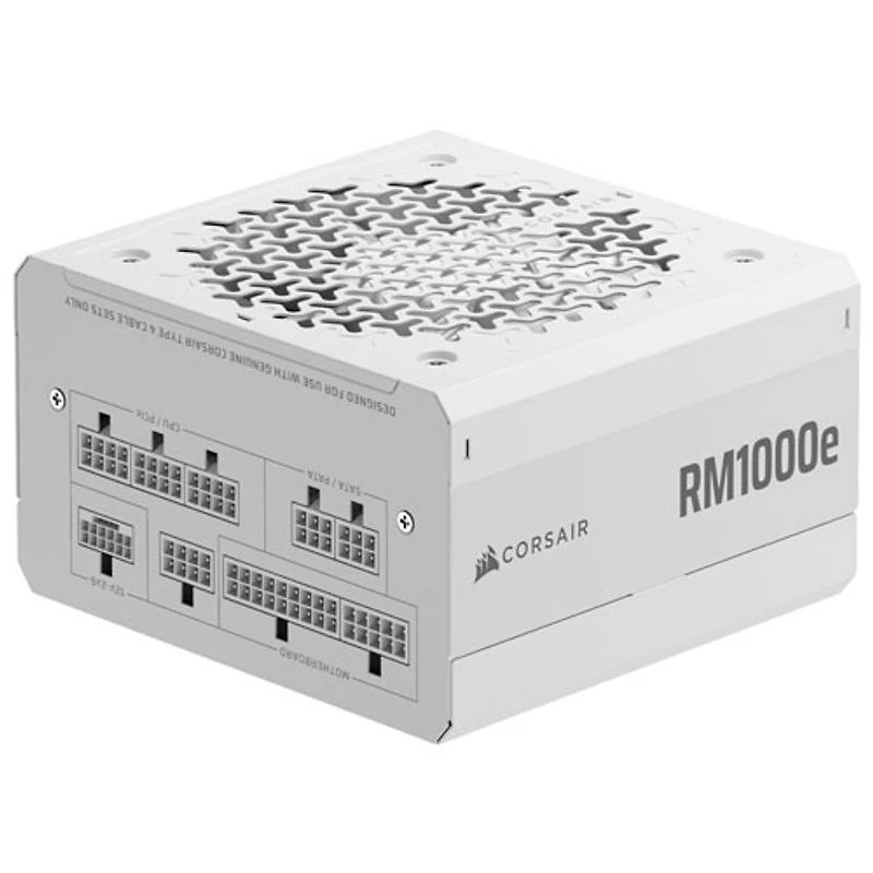 Corsair RM1000e 1000-Watt ATX 3.1 Fully Modular Power Supply - White