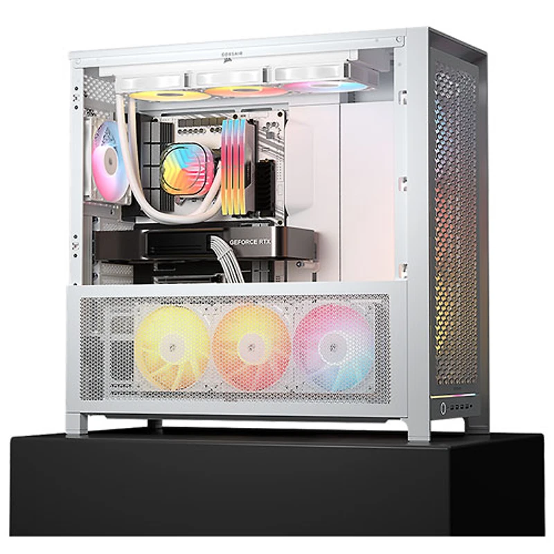 Tour d'ordinateur mi-hauteur ATX 5000D ARGB de Corsair - Blanc