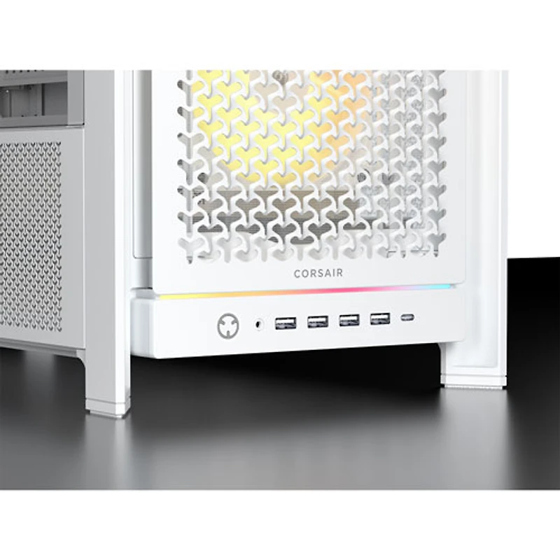 Tour d'ordinateur mi-hauteur ATX 5000D ARGB de Corsair - Blanc