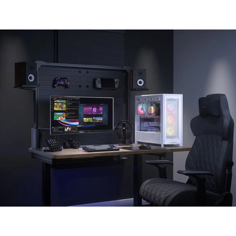 Tour d'ordinateur mi-hauteur ATX 5000D ARGB de Corsair - Blanc