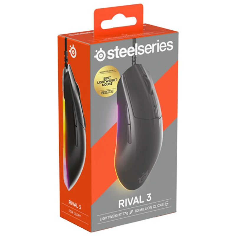 Souris de jeu de 8500 ppp Rivel 3 gén. 2 de SteelSeries - Noir