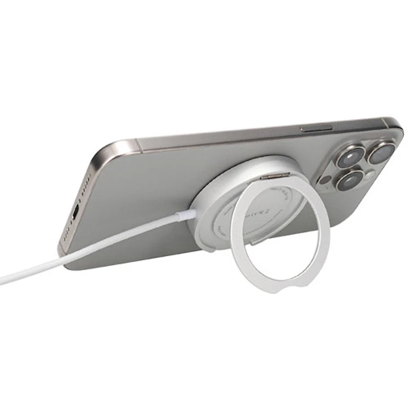 LBT Qi2 15W Magnetic Wireless Charger with Kickstand - Grey