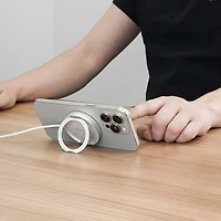 LBT Qi2 15W Magnetic Wireless Charger with Kickstand - Grey