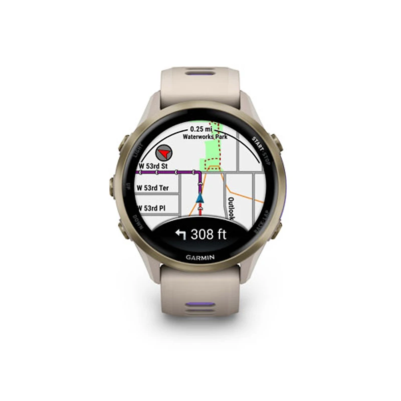 Garmin Forerunner 970 47mm Bluetooth Running Smartwatch - French Grey/Translucent Indigo