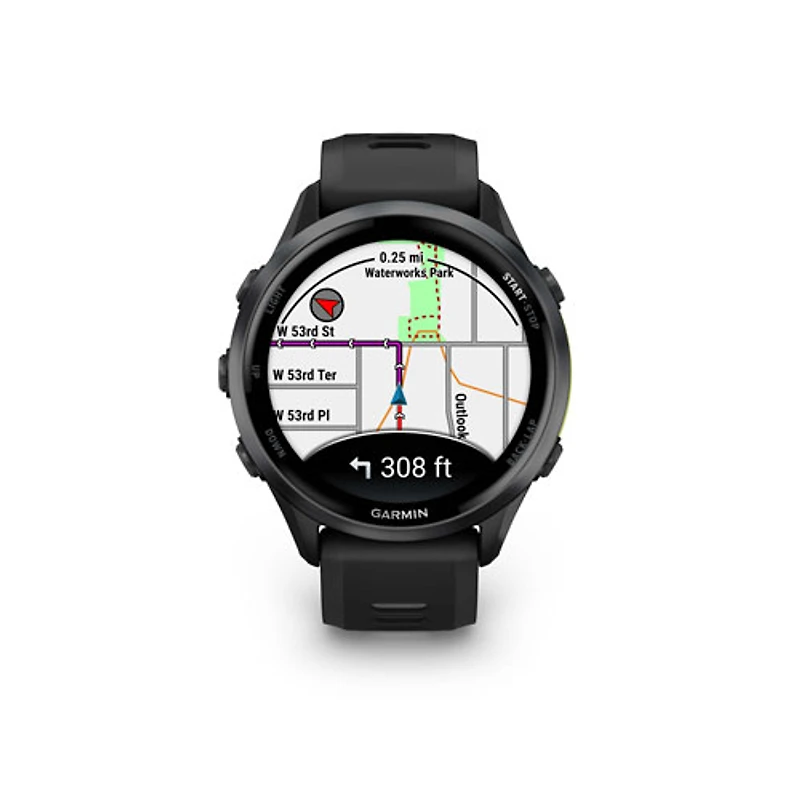 Montre intelligente Bluetooth de 47 mm Forerunner 970 de Garmin pour la course - Noir/Noir titane