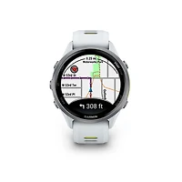 Montre intelligente Bluetooth de 47 mm Forerunner 970 de Garmin pour la course - Blanc/Jaune vif translucide