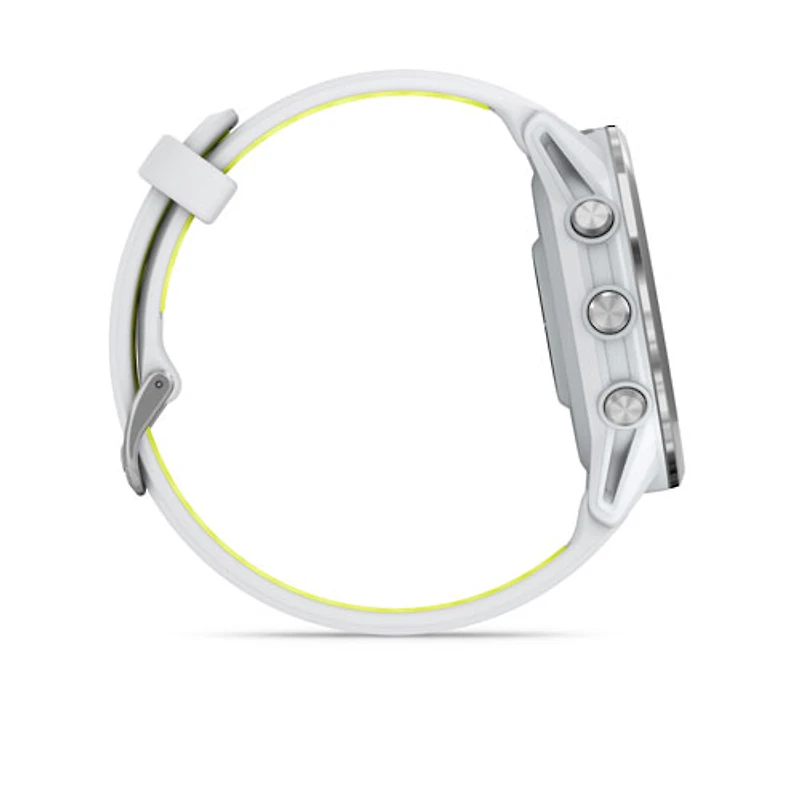 Montre intelligente Bluetooth de 47 mm Forerunner 970 de Garmin pour la course - Blanc/Jaune vif translucide