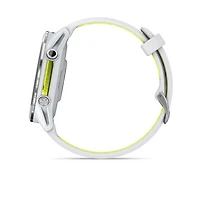 Montre intelligente Bluetooth de 47 mm Forerunner 970 de Garmin pour la course - Blanc/Jaune vif translucide