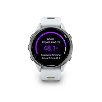 Montre intelligente Bluetooth de 47 mm Forerunner 970 de Garmin pour la course - Blanc/Jaune vif translucide