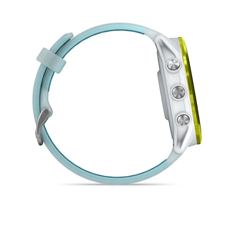 Montre intelligente Bluetooth de 47 mm Forerunner 570 de Garmin pour la course - Blanc translucide/Turquoise