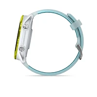 Montre intelligente Bluetooth de 47 mm Forerunner 570 de Garmin pour la course - Blanc translucide/Turquoise
