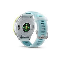 Montre intelligente Bluetooth de 47 mm Forerunner 570 de Garmin pour la course - Blanc translucide/Turquoise