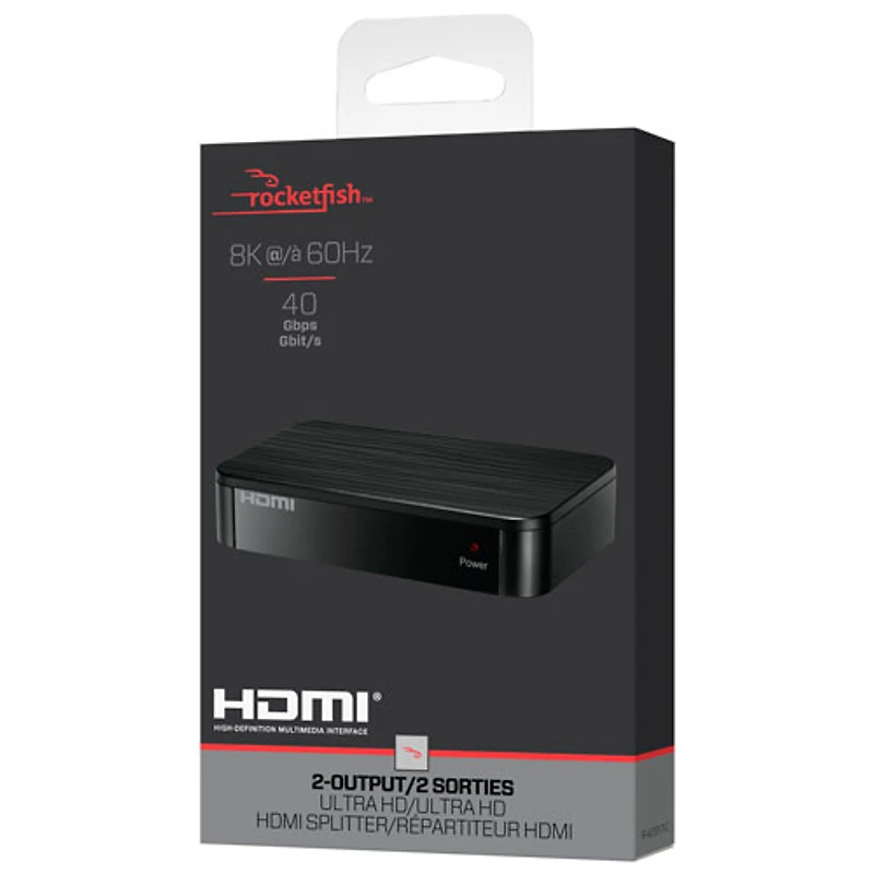 Répartiteur HDMI UHD 8K à 2 ports de Rocketfish - Noir - Exclusivité Best Buy