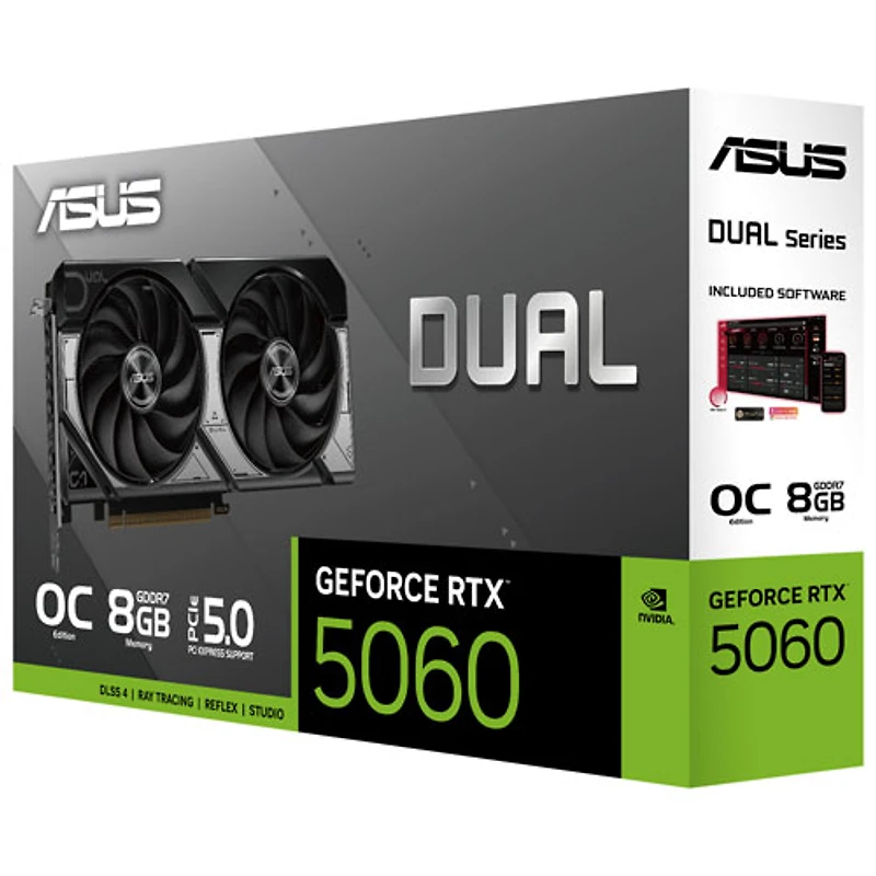 Carte graphique Dual GeForce RTX 5060 OC 8 Go GDDR7 d'ASUS