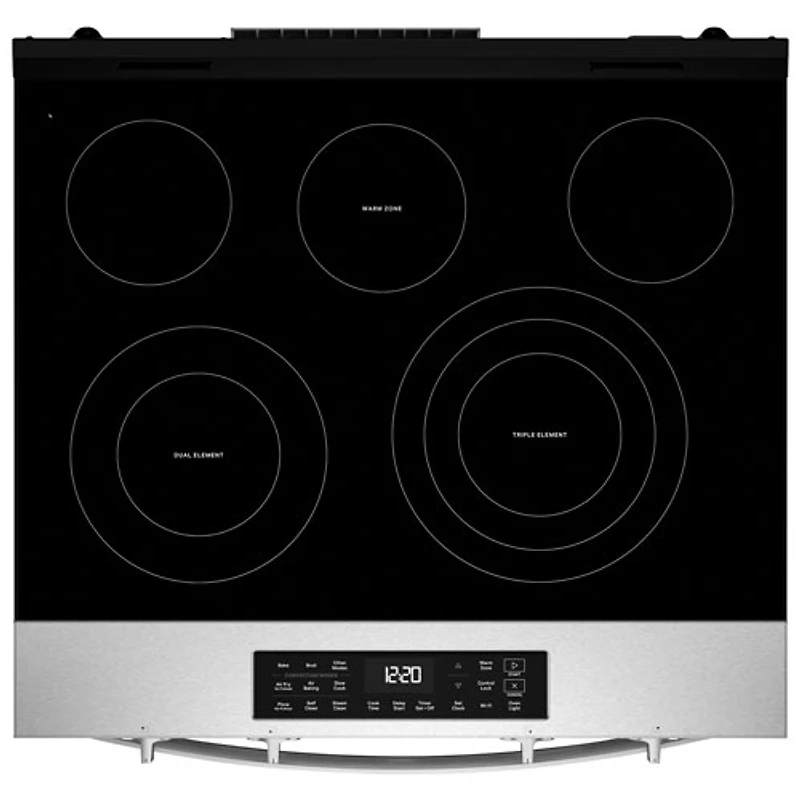 Cuisinière électrique encastrable avec ventilateur à convection et friture à l'air 5,3 pi³ 30 po de Whirlpool (YWSES5030SZ) - Acier inoxydable résistant aux traces de doigts