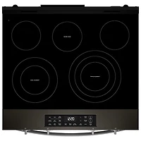 Whirlpool 30" 5.3 Cu Ft Fan Convection Slide-In Electric Air Fry Range (YWSES5030SV) -Black-on-Stainless