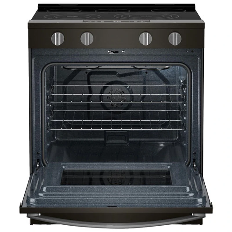 Whirlpool 30" 5.3 Cu Ft Fan Convection Slide-In Electric Air Fry Range (YWSES5030SV) -Black-on-Stainless