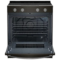 Whirlpool 30" 5.3 Cu Ft Fan Convection Slide-In Electric Air Fry Range (YWSES5030SV) -Black-on-Stainless