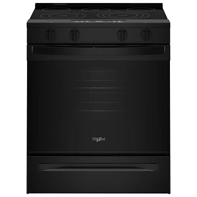 Cuisinière électrique encastrable à 5 éléments avec ventilateur à convection et friture à l'air 5,3 pi³ 30 po de Whirlpool (YWSES5030SB) - Noir