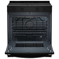 Cuisinière électrique encastrable à 5 éléments avec ventilateur à convection et friture à l'air 5,3 pi³ 30 po de Whirlpool (YWSES5030SB) - Noir