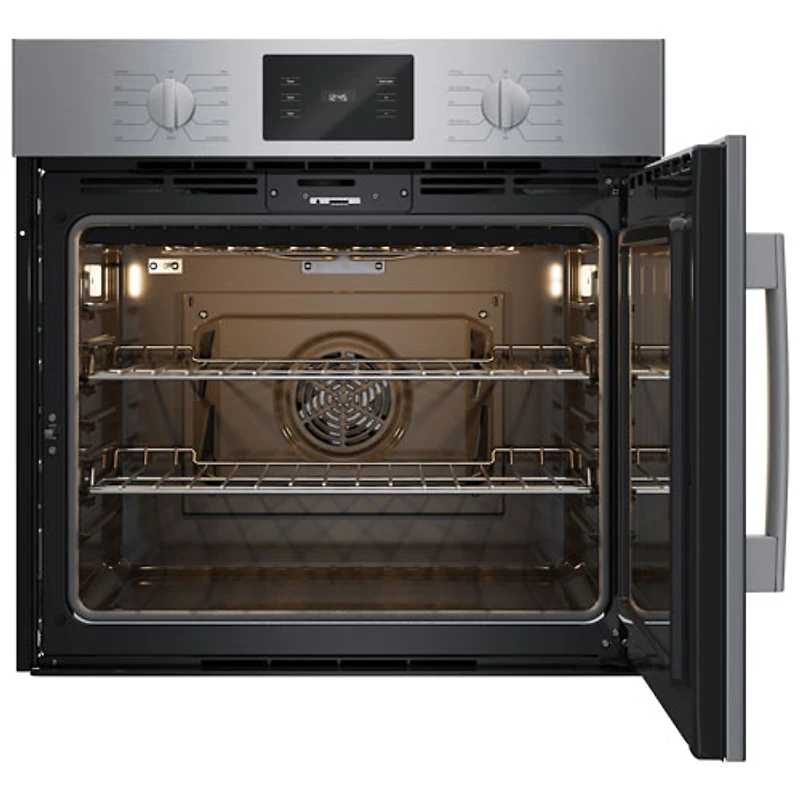 Four mural combiné électrique à convection véritable 4,6 pi³ 30 po de Bosch (HBL5455RUC) - Inox
