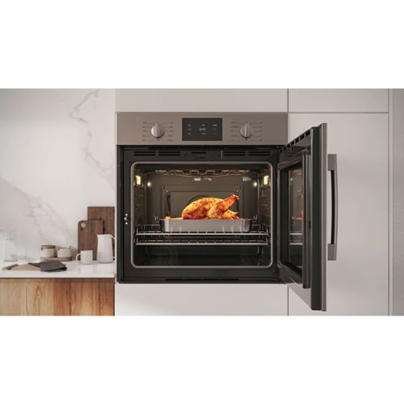 Four mural combiné électrique à convection véritable 4,6 pi³ 30 po de Bosch (HBL5455RUC) - Inox