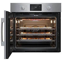 Four mural combiné électrique à convection véritable 4,6 pi³ 30 po de Bosch (HBL5455LUC) - Inox
