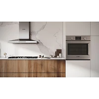 Four mural combiné électrique à convection véritable 4,6 pi³ 30 po de Bosch (HBL5455LUC) - Inox